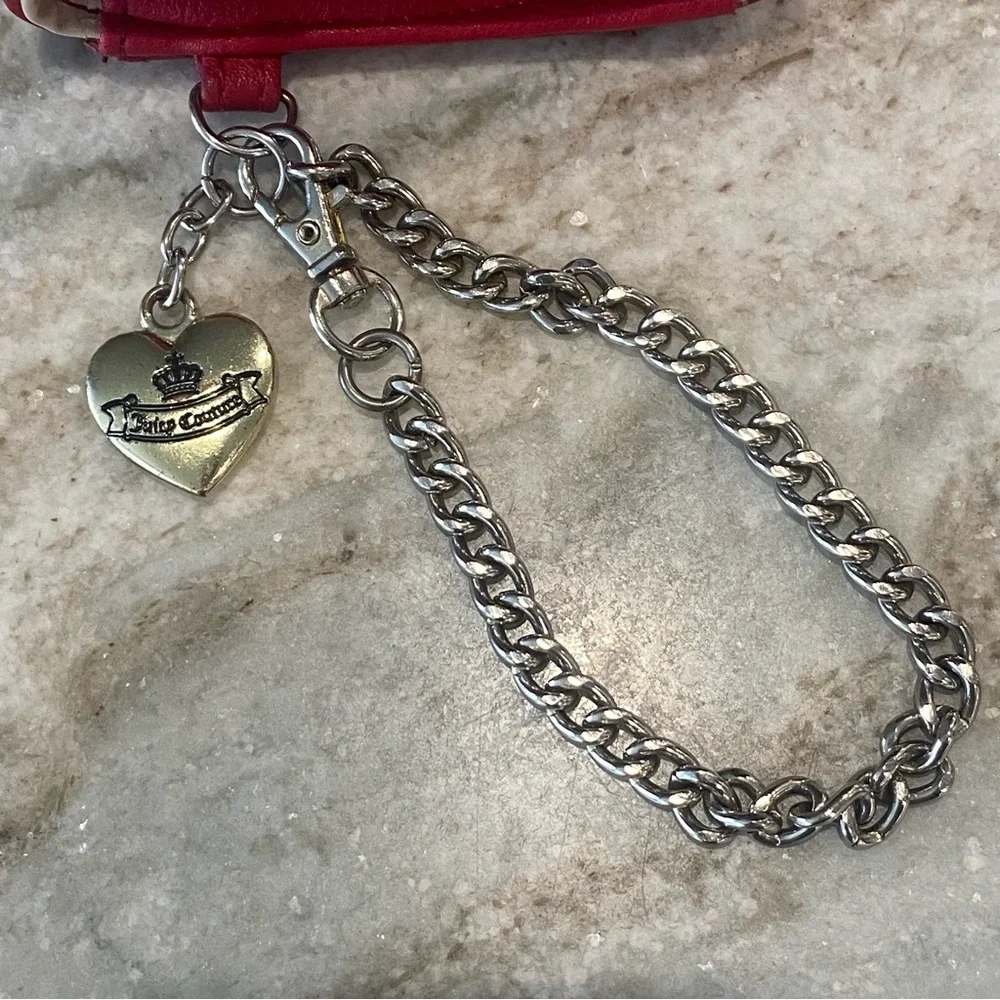 Juicy Couture Red Studded Crown Wallet w/ Chain